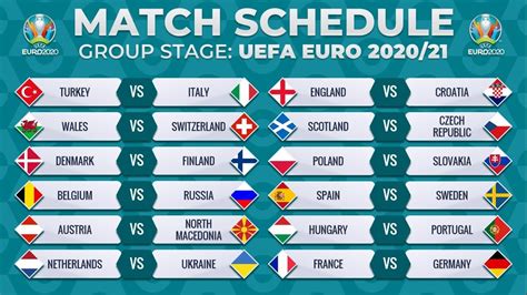 uefa euro cup 2021 fixtures